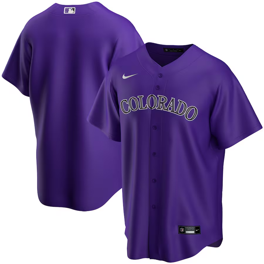 Colorado Rockies Youth #Blank Nike Alternate Replica Team Jersey- Purple
