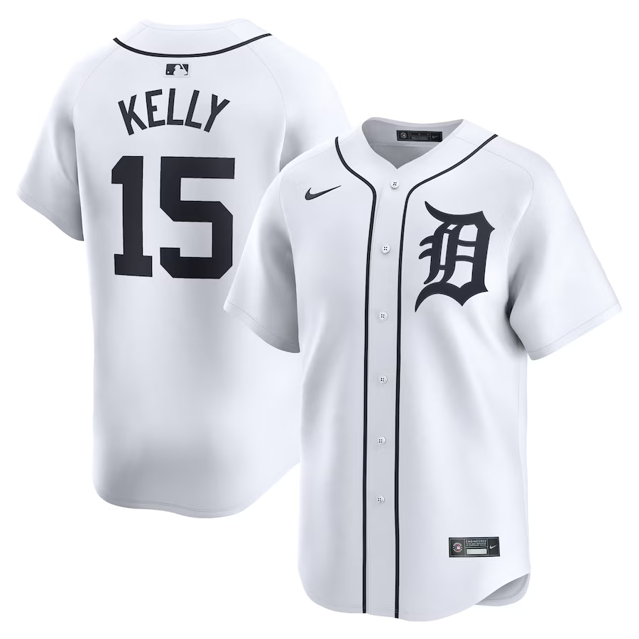 Detroit Tigers #15 Carson Kelly Nike Home Limited Player Jersey- White