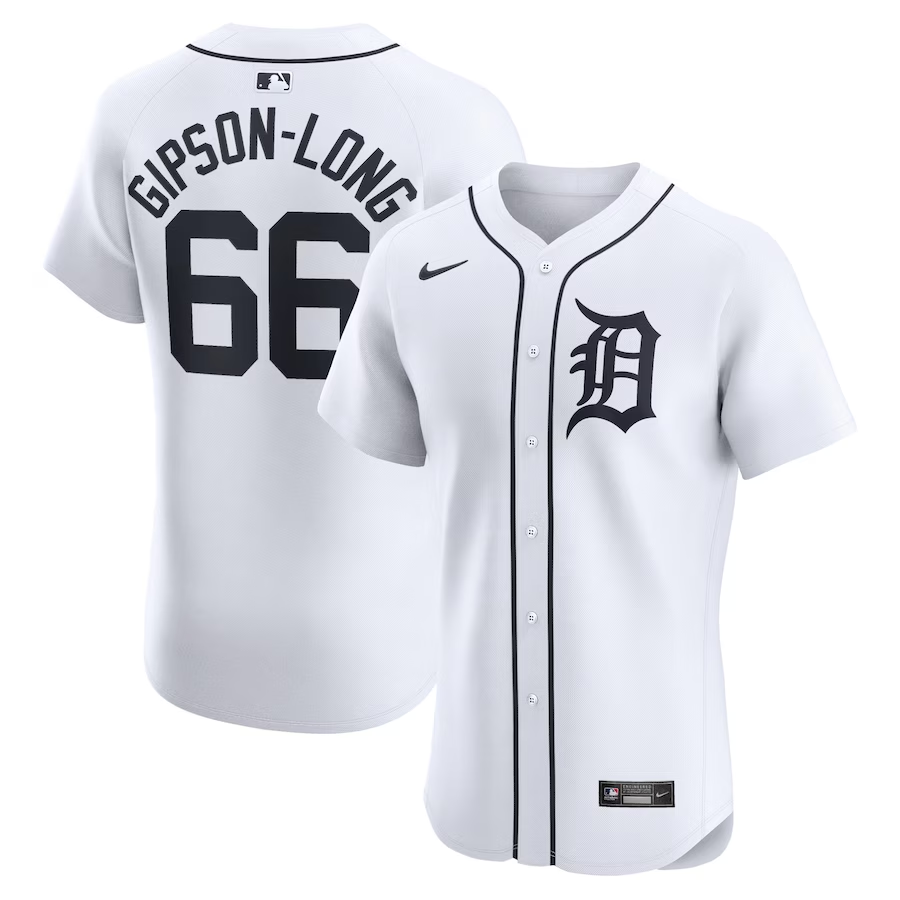 Detroit Tigers #66 Sawyer Gipson-Long Nike Home Elite Player Jersey- White