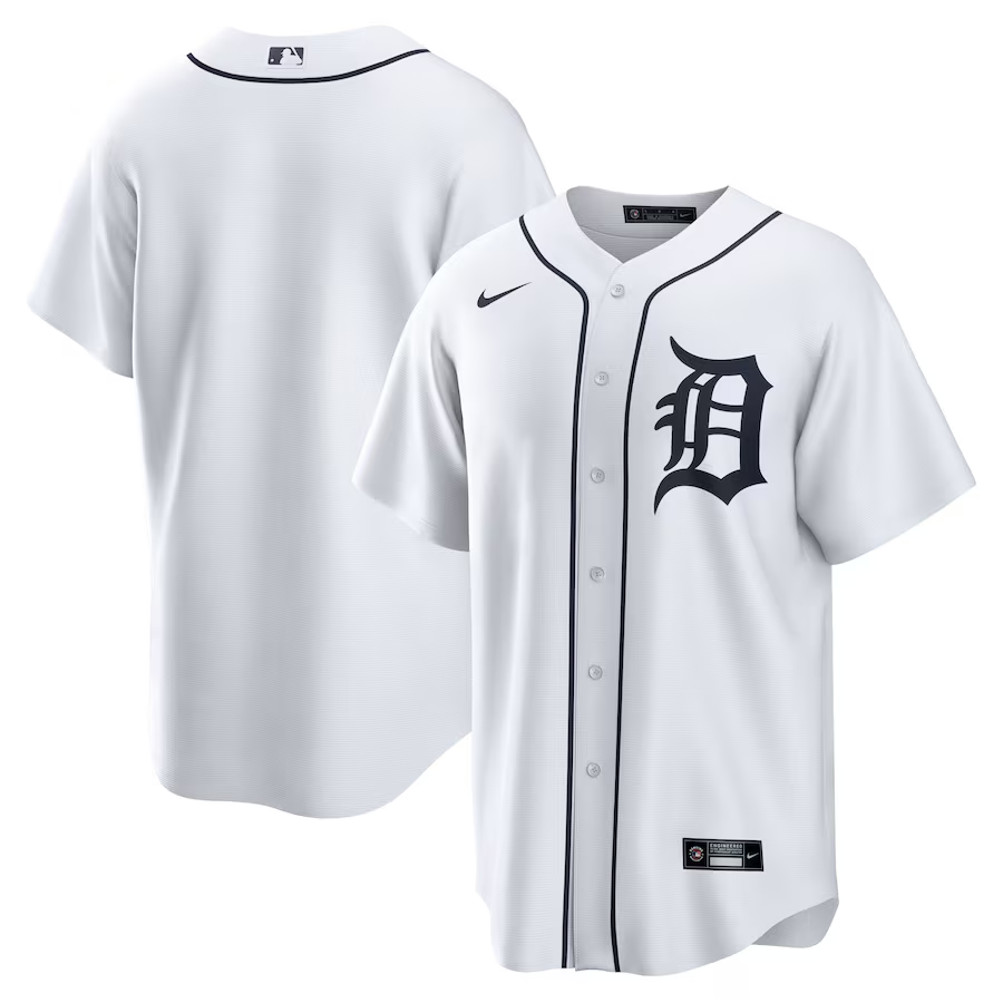Detroit Tigers #Blank Nike Home Blank Replica Jersey- White