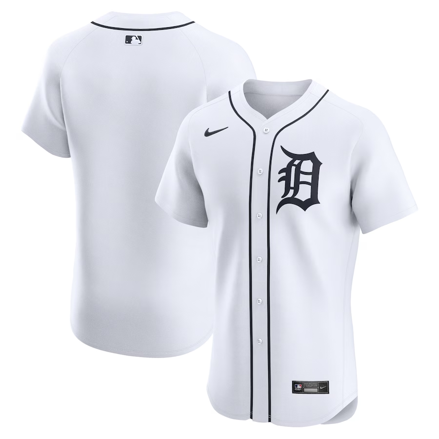 Detroit Tigers #Blank Nike Home Elite Jersey- White