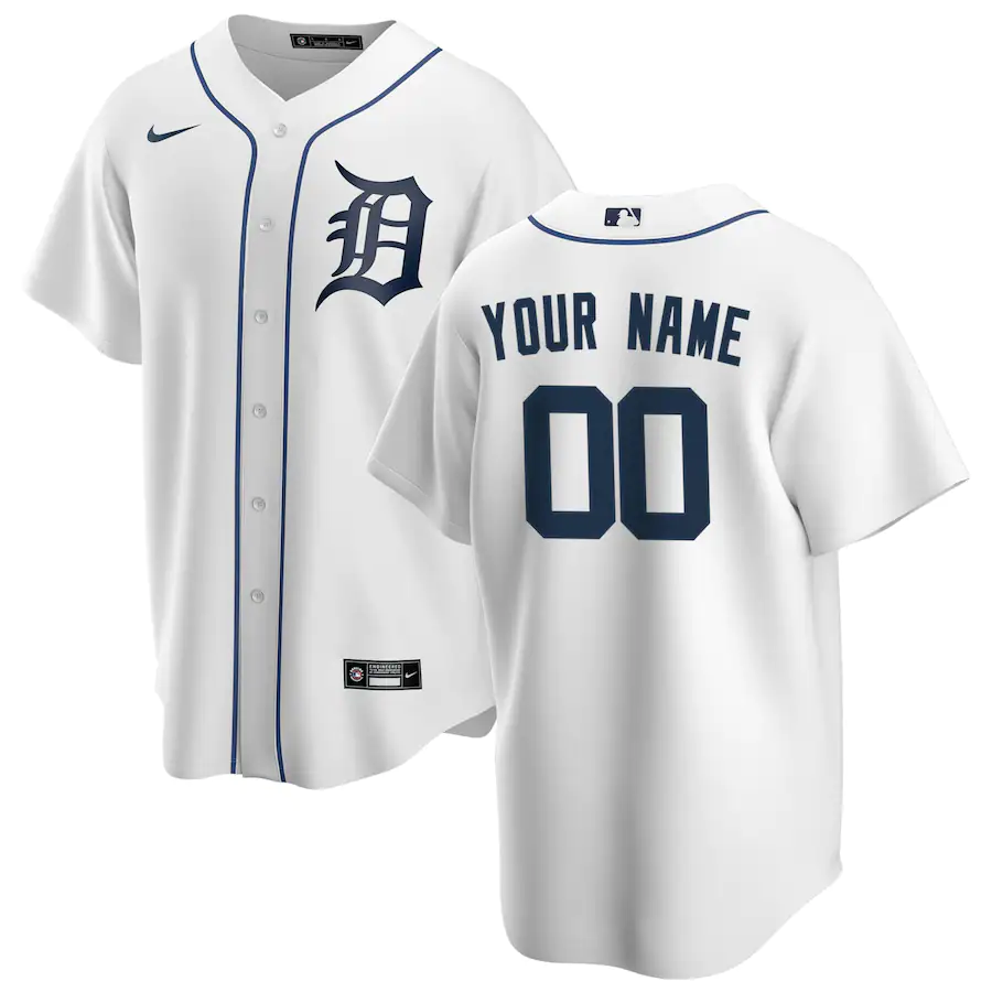 Detroit Tigers Customized Nike Home Replica Jersey- White