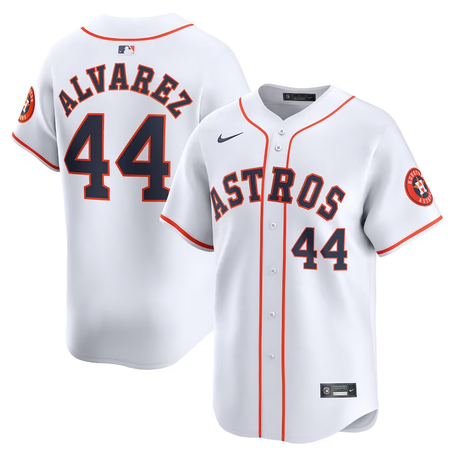Houston Astros #44 Yordan Alvarez Nike Home Limited Player Jersey- White