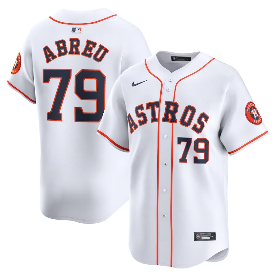 Houston Astros #79 Jose Abreu Nike Home Limited Player Jersey- White
