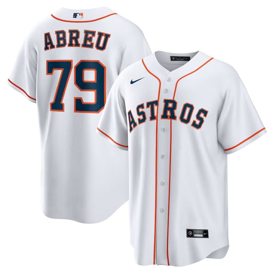 Houston Astros #79 Jose Abreu Nike Home Replica Player Jersey- White