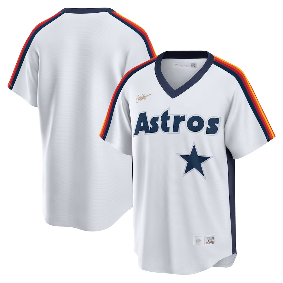 Houston Astros #Blank Nike Home Cooperstown Collection Player Jersey- White