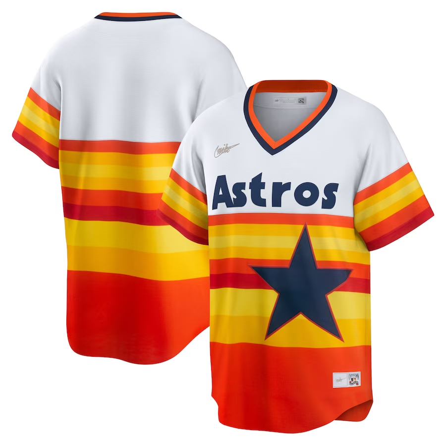 Houston Astros #Blank Nike Home Cooperstown Collection Team Jersey- White