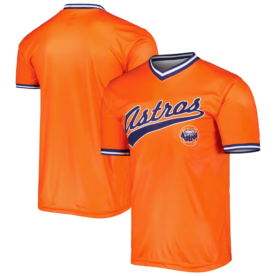 Houston Astros #Blank Stitches Cooperstown Collection Team Jersey- Orange