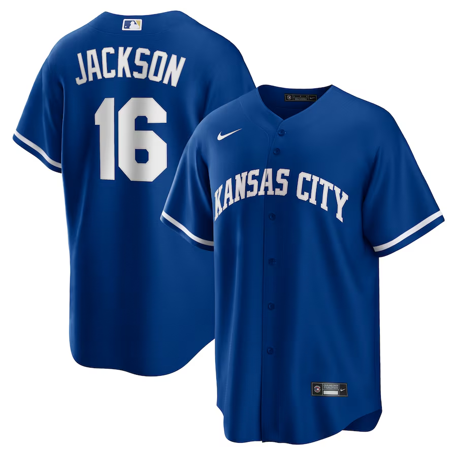 Kansas City Royals #16 Bo Jackson Nike Alternate Cooperstown Collection Replica Player Jersey- Royal