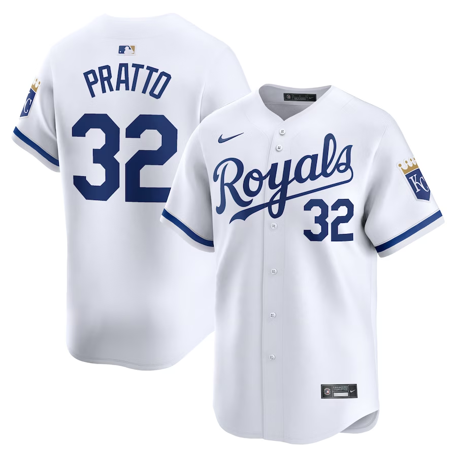 Kansas City Royals #32 Nick Pratto Nike Home Limited Player Jersey- White