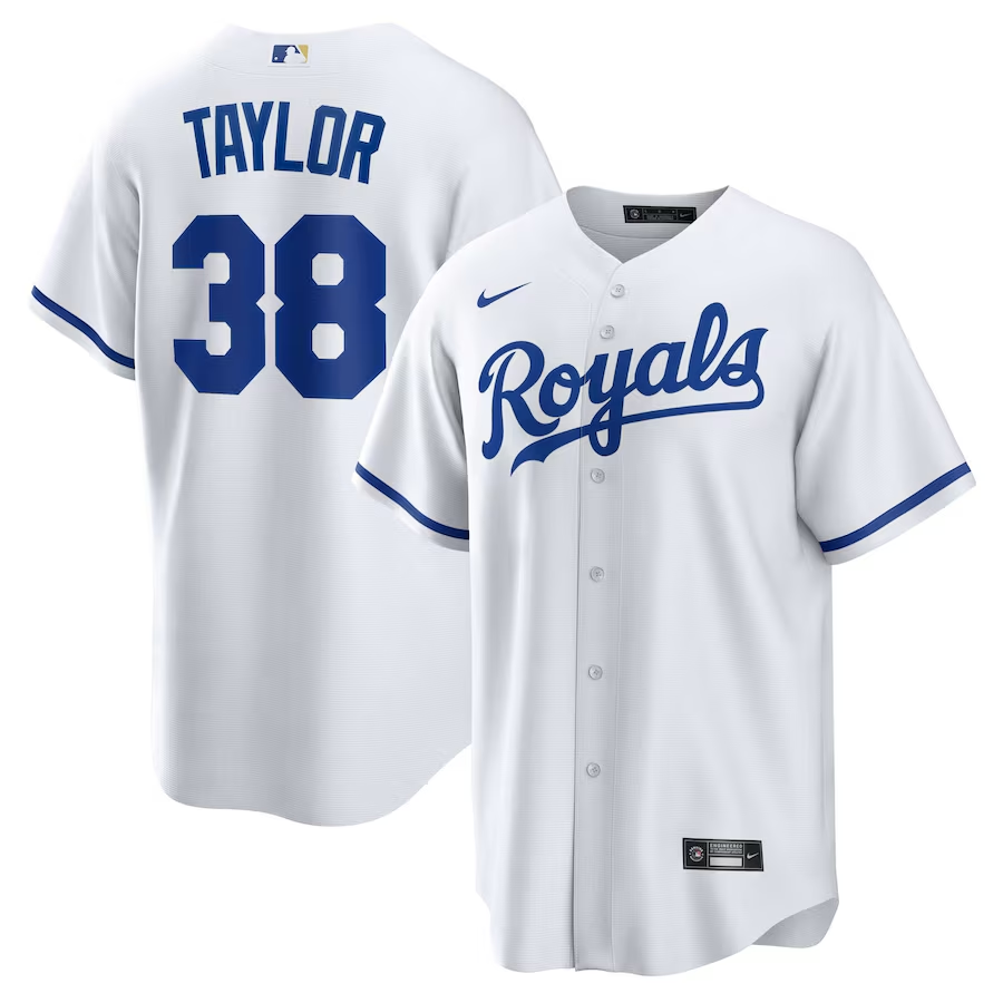 Kansas City Royals #38 Josh Taylor Nike Home Replica Player Jersey- White