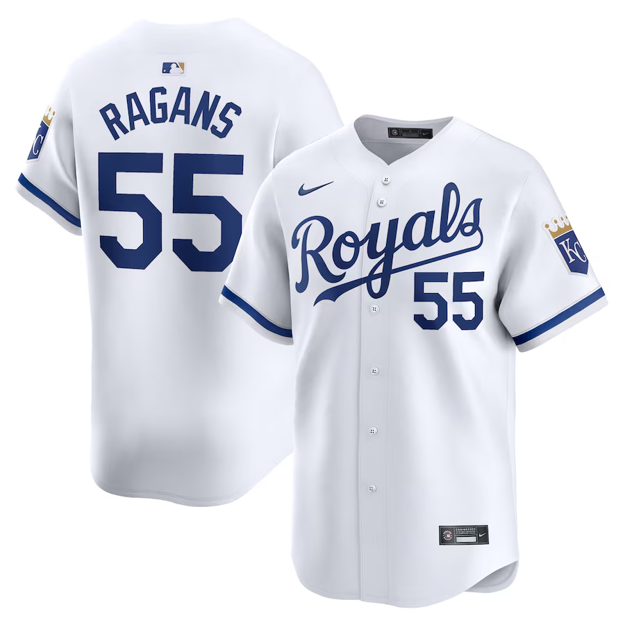 Kansas City Royals #55 Cole Ragans Nike Home Limited Player Jersey- White
