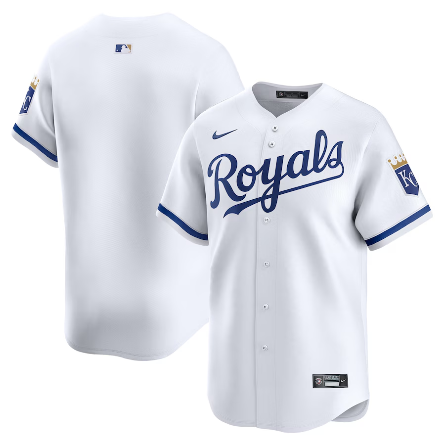 Kansas City Royals #Blank Nike Home Limited Jersey- White