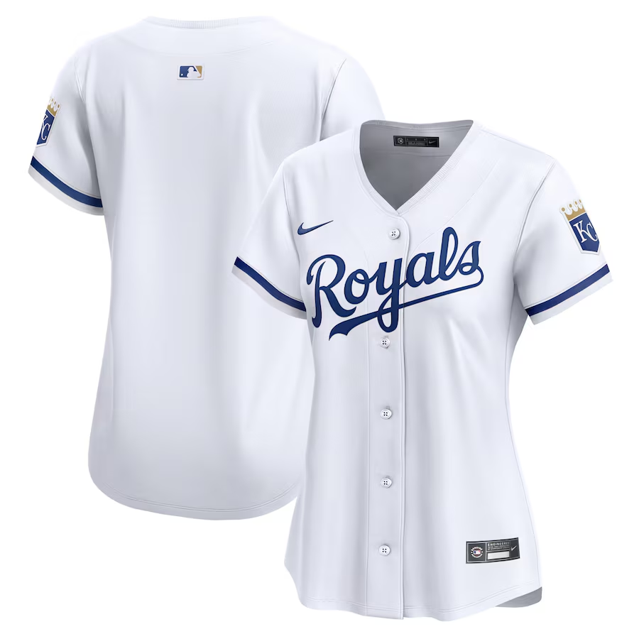 Kansas City Royals Womens #Blank Nike Home Limited Jersey- White