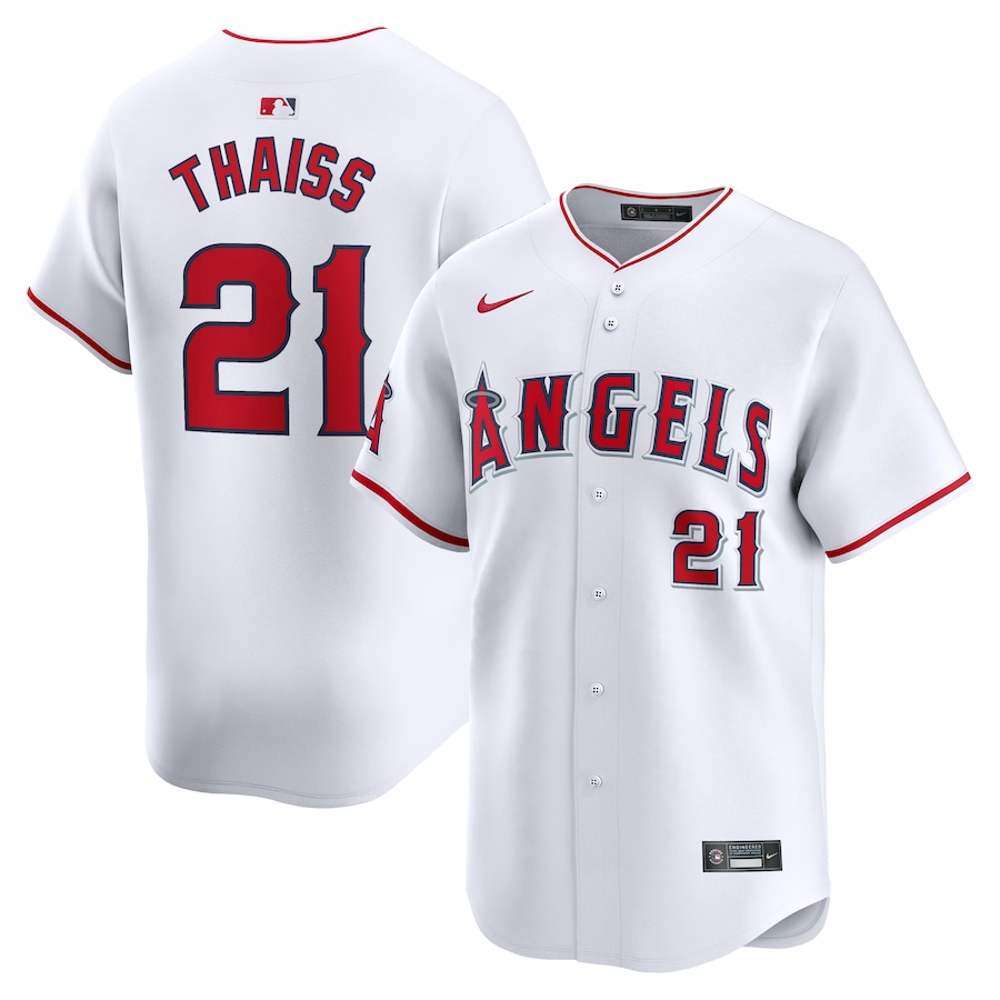 Los Angeles Angels #21 Matt Thaiss Nike Home Limited Player Jersey- White