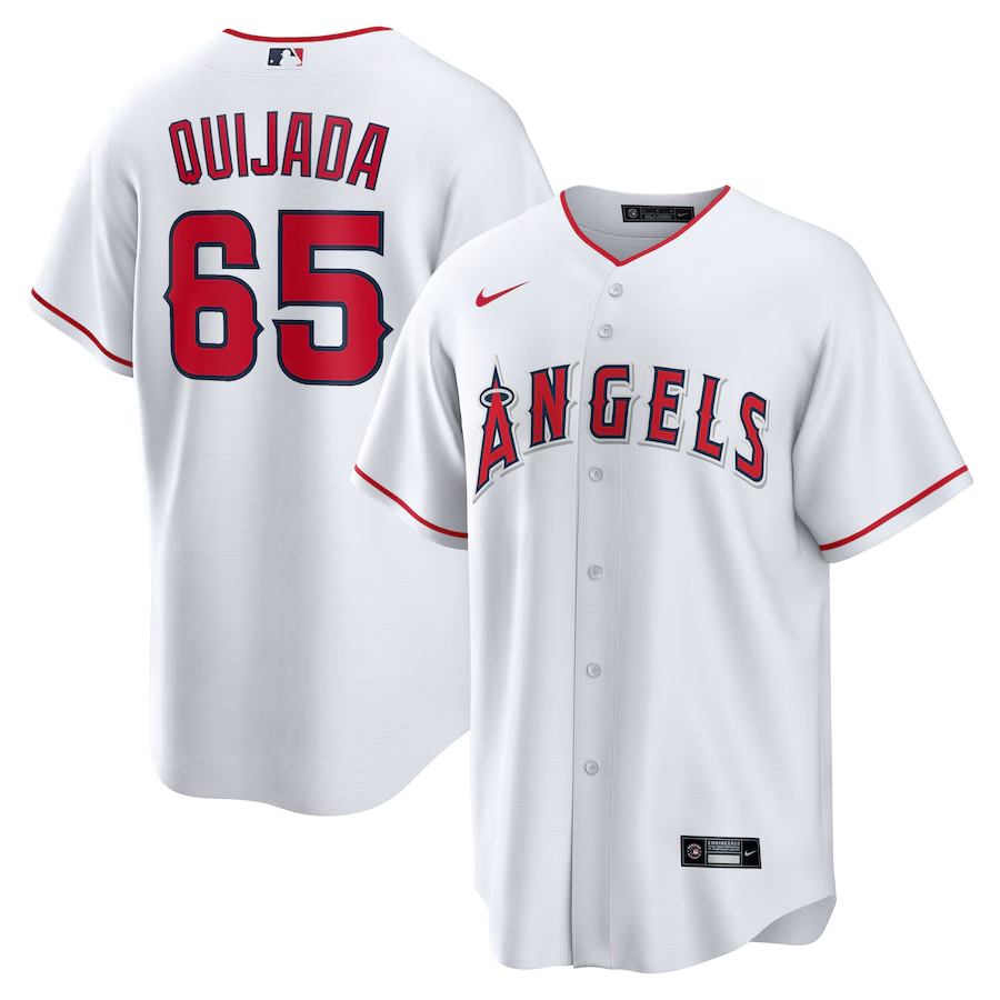 Los Angeles Angels #65 Jose Quijada Nike Home Replica Player Jersey- White