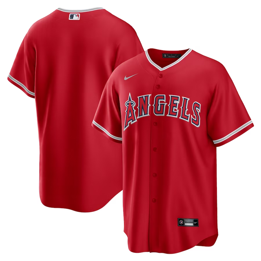 Los Angeles Angels #Blank Nike Alternate Replica Team Jersey- Red