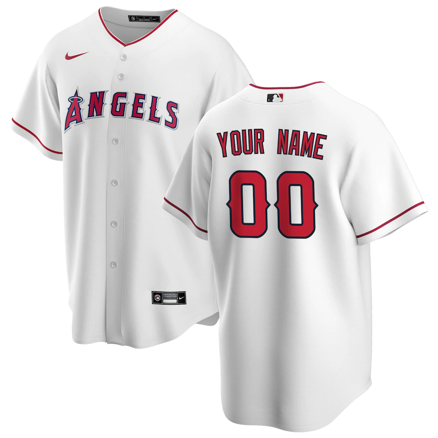 Los Angeles Angels Customized Nike Home Replica Jersey- White