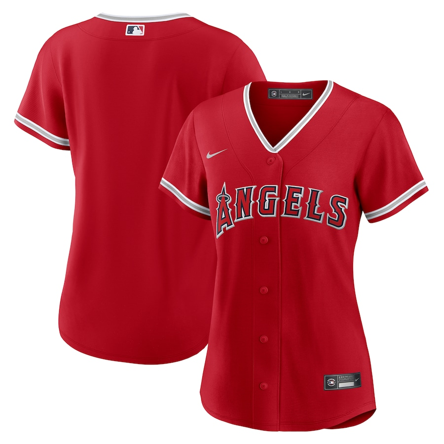 Los Angeles Angels Womens #Blank Nike Alternate Replica Team Jersey- Red