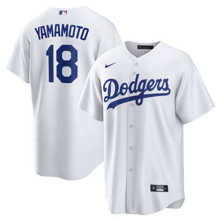 Los Angeles Dodgers #18 Yoshinobu Yamamoto Nike Home Replica Player Jersey