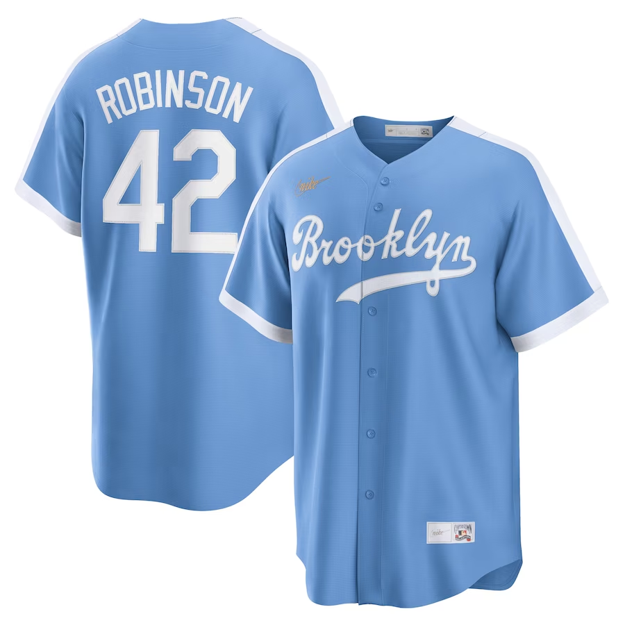Los Angeles Dodgers #42 Jackie Robinson Nike Alternate Cooperstown Collection Player Jersey - Light Blue