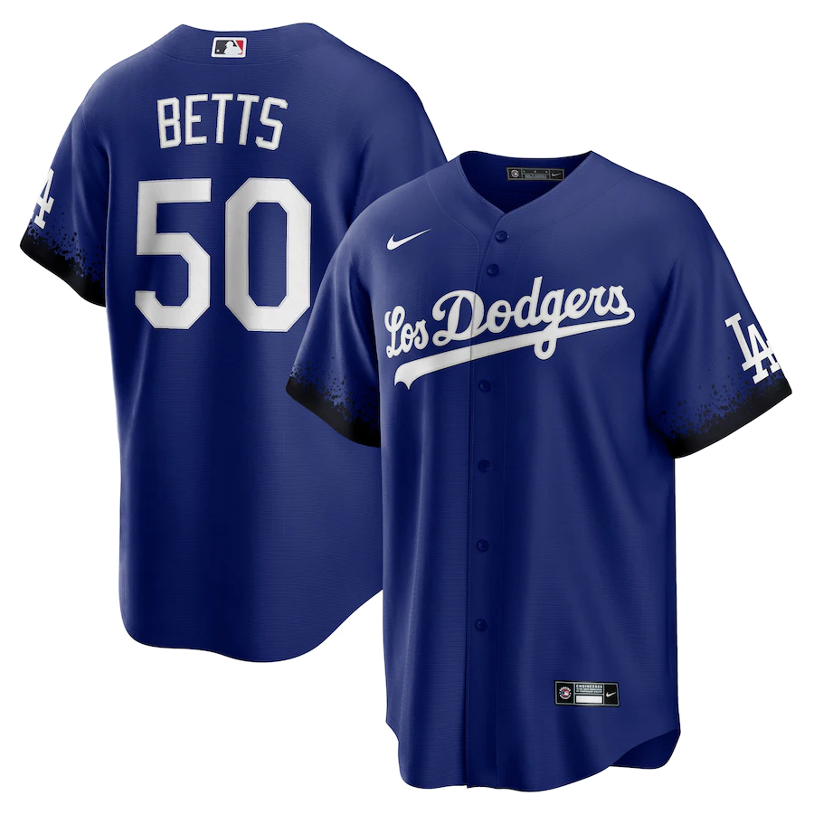 Los Angeles Dodgers #50 Mookie Betts Nike City Connect Replica Player Jersey - Royal