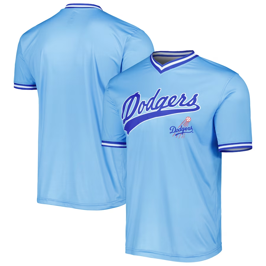 Los Angeles Dodgers #Blank Stitches Cooperstown Collection Team Jersey - Light Blue