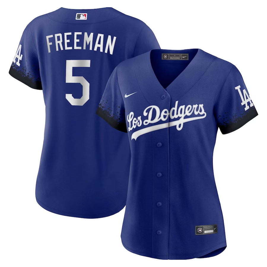 Los Angeles Dodgers Womens #5 Freddie Freeman Nike City Connect Replica Player Jersey - Royal