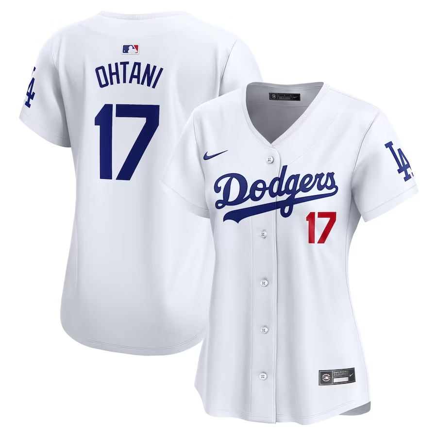 Los Angeles Dodgers Womens #17 Shohei Ohtani Nike Home Limited Player Jersey - White