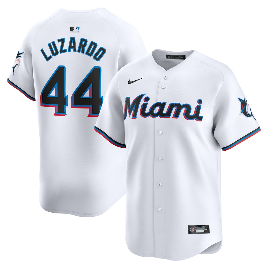 Miami Marlins #44 Jesus Luzardo Nike Home Limited Player Jersey - White