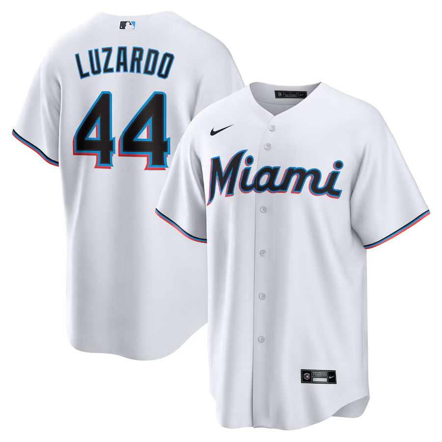 Miami Marlins #44 Jesus Luzardo Nike Home Replica Player Jersey - White