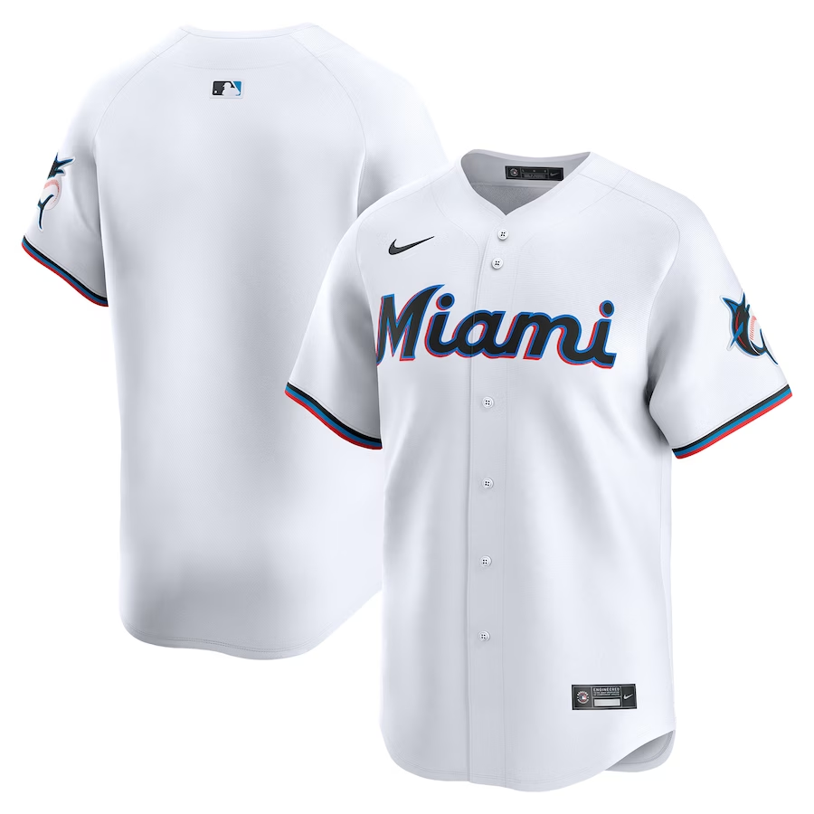 Miami Marlins #Blank Nike Home Limited Jersey - White