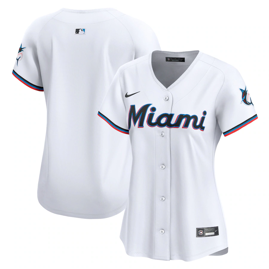 Miami Marlins Womens #Blank Nike Home Limited Jersey - White