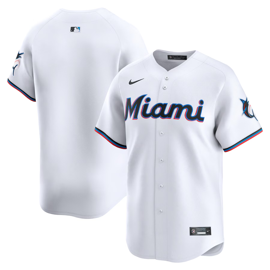 Miami Marlins Youth #Blank Nike Home Limited Jersey - White