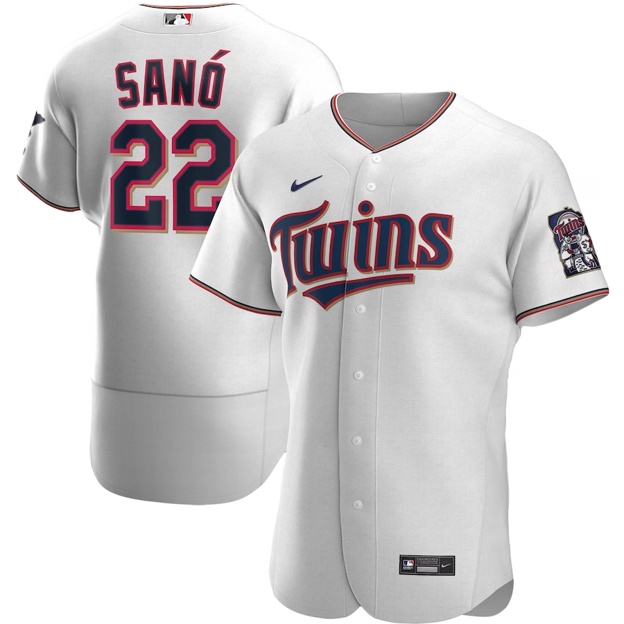 Minnesota Twins #22 Miguel Sano Nike Home Authentic Player Jersey - White