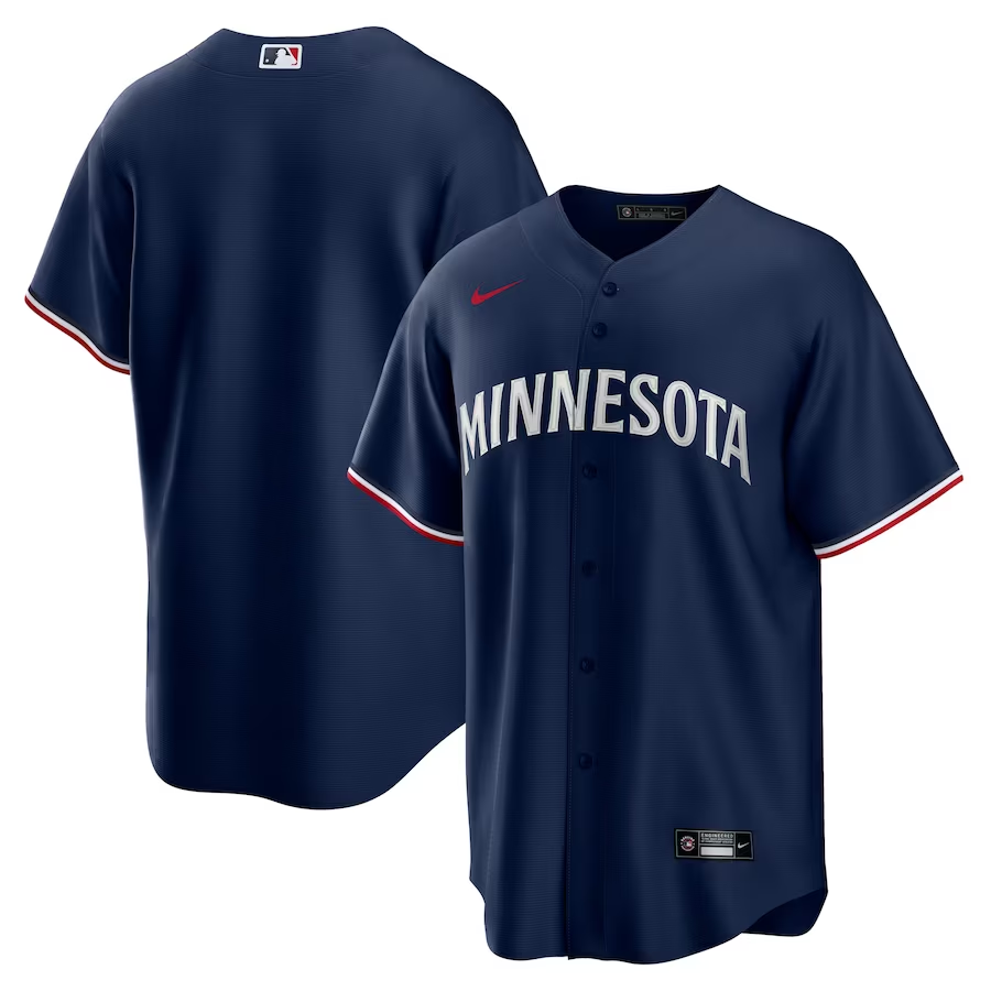 Minnesota Twins #Blank Nike Alternate Replica Team Logo Jersey - Navy