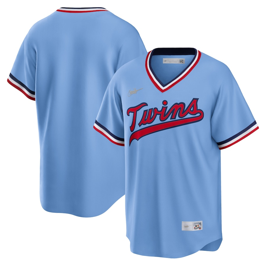 Minnesota Twins #Blank Nike Road Cooperstown Collection Team Jersey - Light Blue