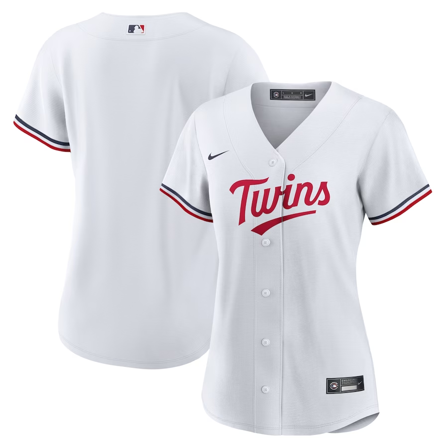 Minnesota Twins Womens #Blank Nike Home Replica Team Logo Jersey - White