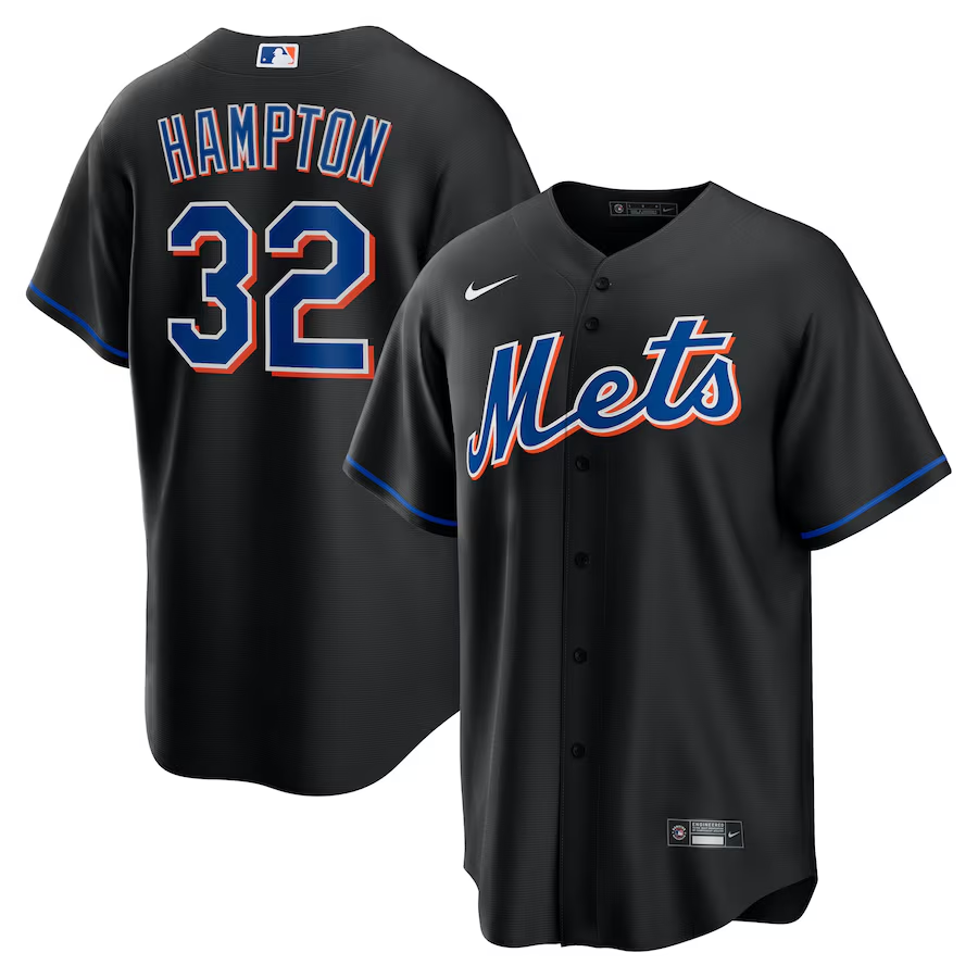New York Mets #32 Mike Hampton Nike 2022 Alternate Replica Player Jersey - Black