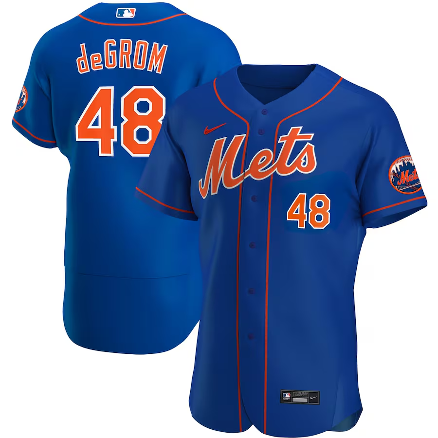 New York Mets #48 Jacob deGrom Nike Alternate Authentic Player Jersey - Royal