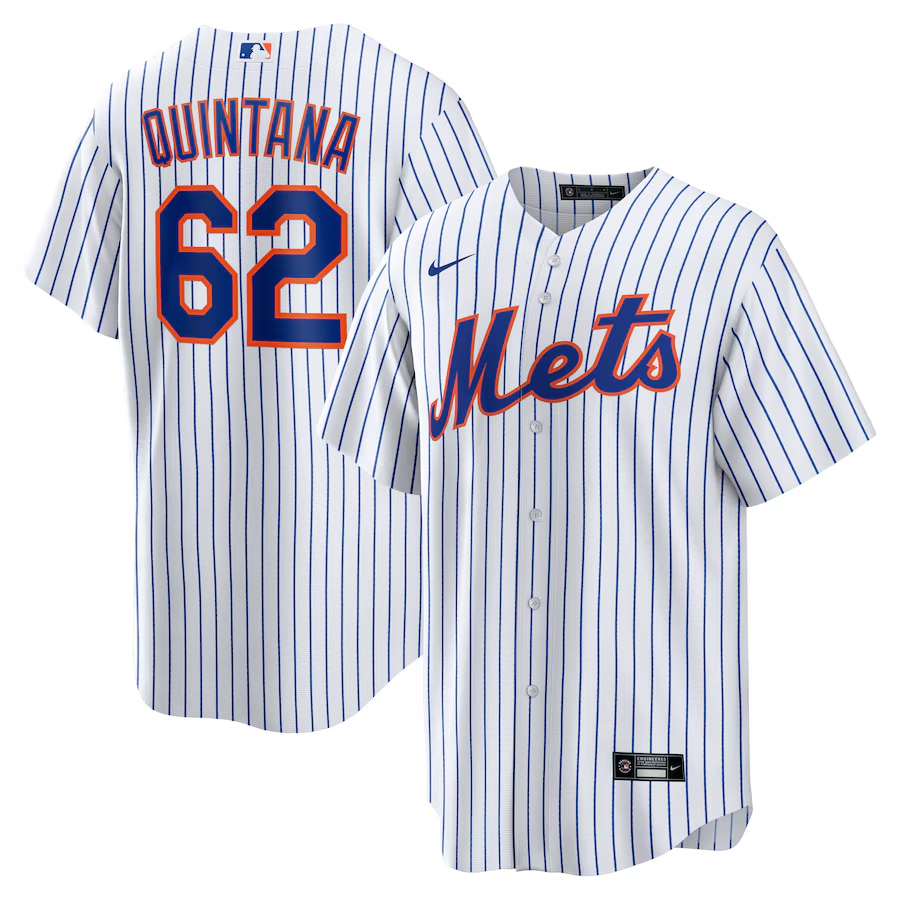 New York Mets #62 Jose Quintana Nike Home Replica Player Jersey - White