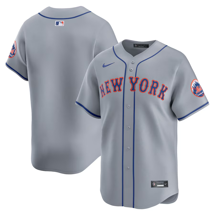 New York Mets #Blank Nike Away Limited Jersey - Gray