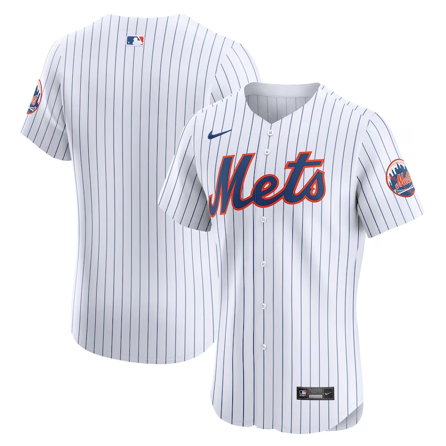 New York Mets #Blank Nike Home Elite Jersey - White