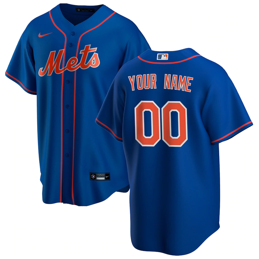 New York Mets Customized Nike Alternate Replica Jersey - Royal