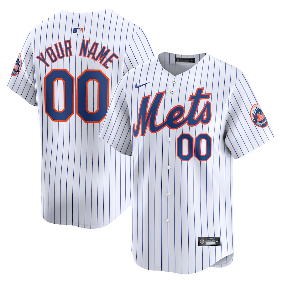 New York Mets Customized Youth Nike Home Limited Jersey - White
