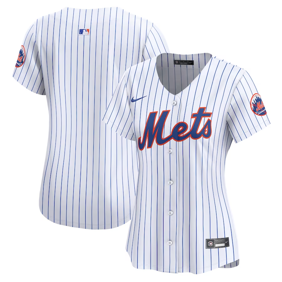 New York Mets Womens #Blank Nike Home Limited Jersey - White