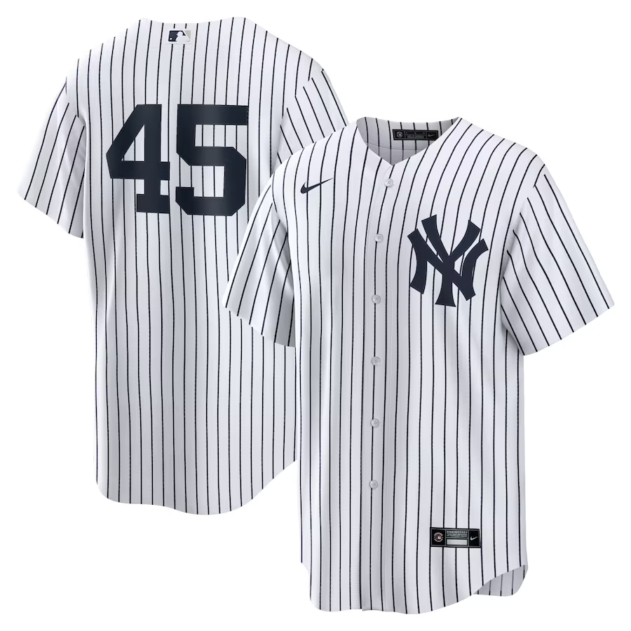New York Yankees #45 Gerrit Cole Nike Home Replica Player Name Jersey - White