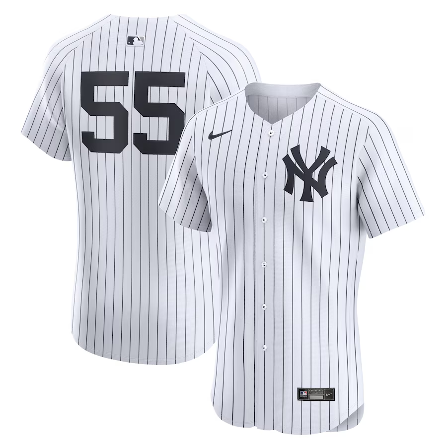 New York Yankees #55 Carlos Rodon Nike Home Elite Player Jersey - White