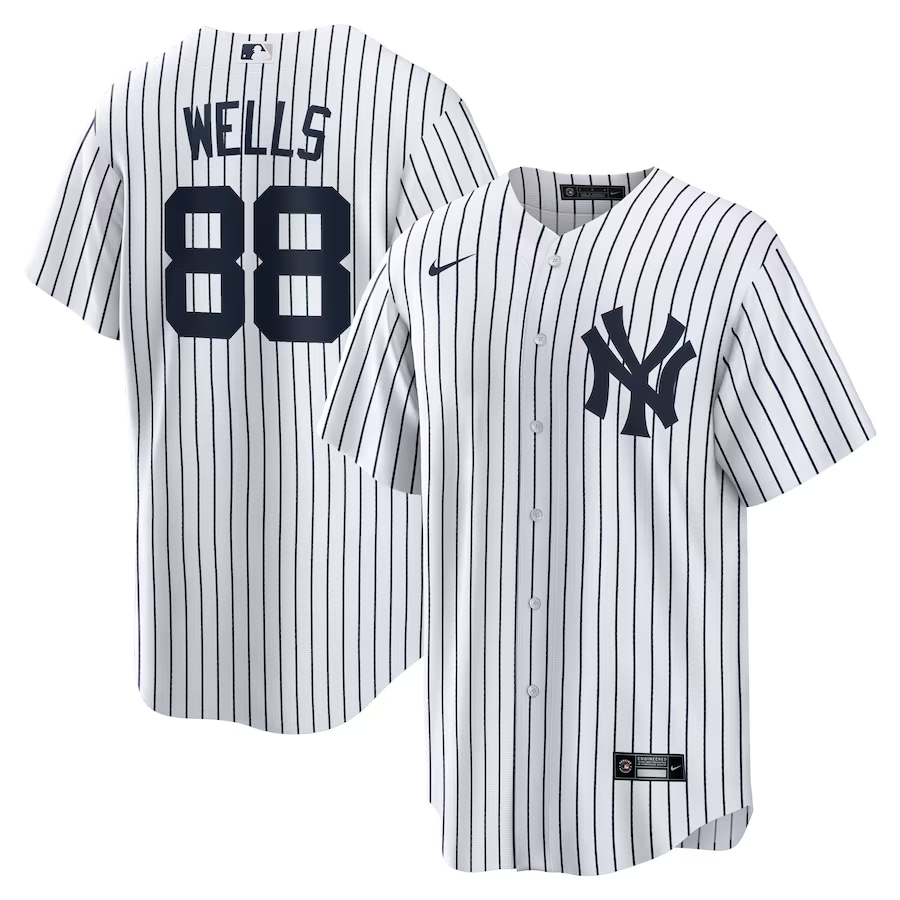 New York Yankees #88 Austin Wells Nike Home Official Replica Player Jersey - White
