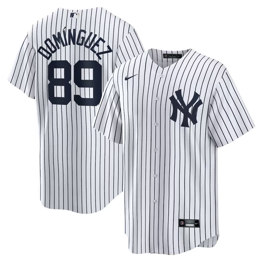 New York Yankees #89 Jasson Dominguez Nike Home Official Replica Player Jersey - White